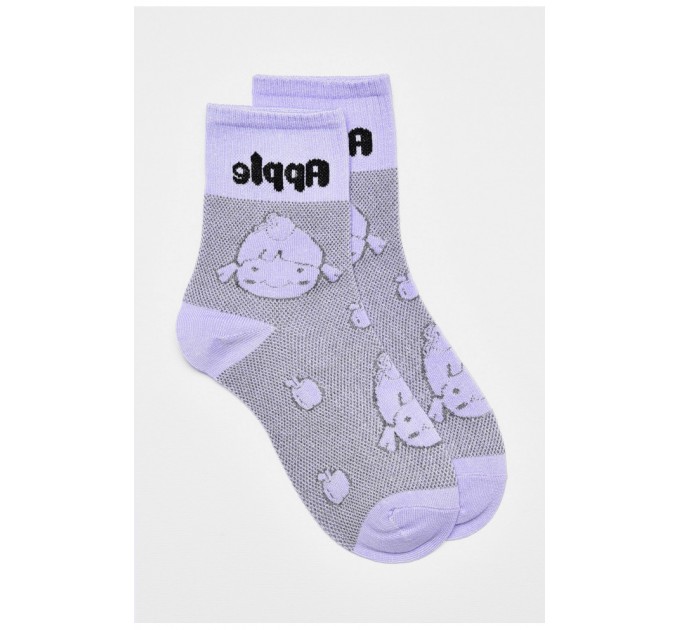 Носки детские демисезонные фиолетового цвета с рисунком 192896L