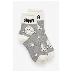 Шкарпетки дитячі демісезонні білого кольору з малюнком 192897L