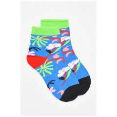 Шкарпетки дитячі демісезонні синього кольору з малюнком 192905L