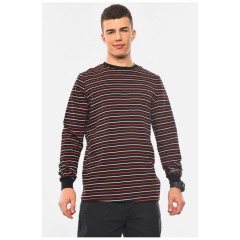 Світшот чоловічий напівбатальний на флісі чорного кольору 193021L