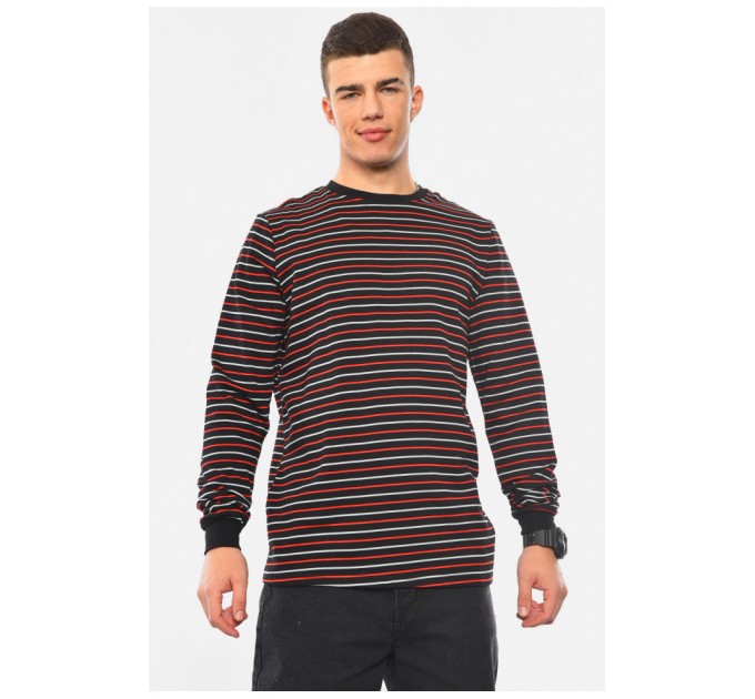 Світшот чоловічий напівбатальний на флісі чорного кольору 193021L