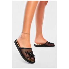 Тапочки домашние женские черного цвета 193102L