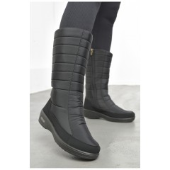 Дутики жіночі на хутрі чорного кольору 193131L