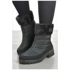 Дутики женские на меху черного цвета 193132L