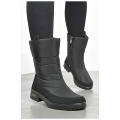 Дутики жіночі на хутрі чорного кольору 193143L