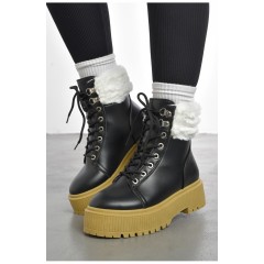 Черевики жіночі демісезонні чорного кольору 193347L Черевики жіночі демісезонні чорного кольору 193347L