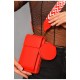 Женский клатч из экокожи красного цвета 193572L