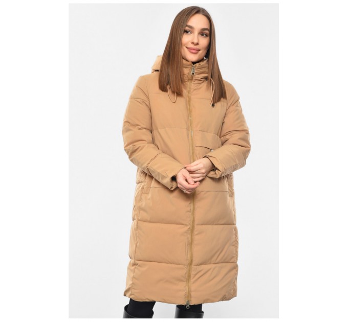 Куртка жіноча зимова бежевого кольору 193676L