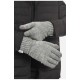 Рукавички чоловічі акрилові утеплені сірого кольору 193690L Рукавички чоловічі акрилові утеплені сірого кольору 193690L