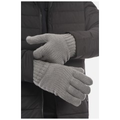 Рукавички чоловічі акрилові утеплені сірого кольору 193713L Рукавички чоловічі акрилові утеплені сірого кольору 193713L