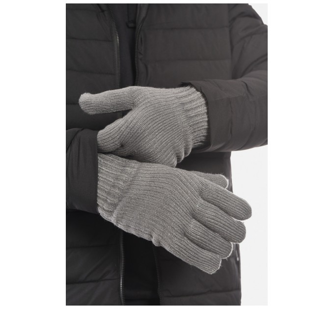 Рукавички чоловічі акрилові утеплені сірого кольору 193713L