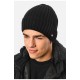 Шапка чоловіча на флісі чорного кольору 193779L