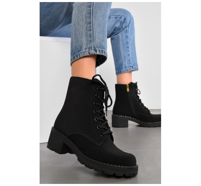 Черевики жіночі демісезонні чорного кольору 193986L