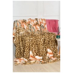 Плед бежевого кольору з принтом розмір 200*230 194129L