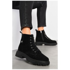 Черевики жіночі зимові чорного кольору на хутрі 194159L Черевики жіночі зимові чорного кольору на хутрі 194159L