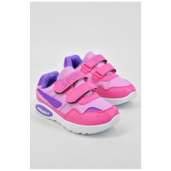 Кроссовки детские розового цвета на лепучке 194386L