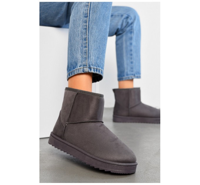 Угги женские на меху серого цвета 194457L