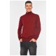 Светр чоловічий однотонний бордового кольору 194472L Светр чоловічий однотонний бордового кольору 194472L