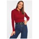 Гольф женский однотонный бордового цвета 194561L