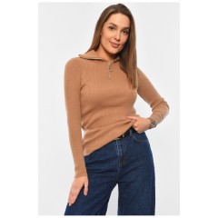 Гольф жіночий однотонний кольору мокко 194562L