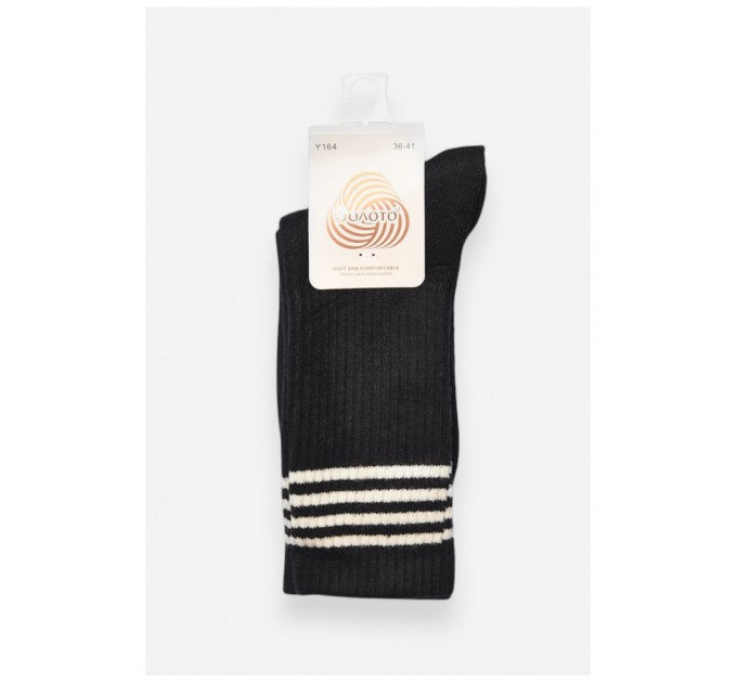 Шкарпетки жіночі кашемірові чорного кольору 194691L