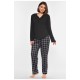 Піжама жіноча чорного кольору 194730L