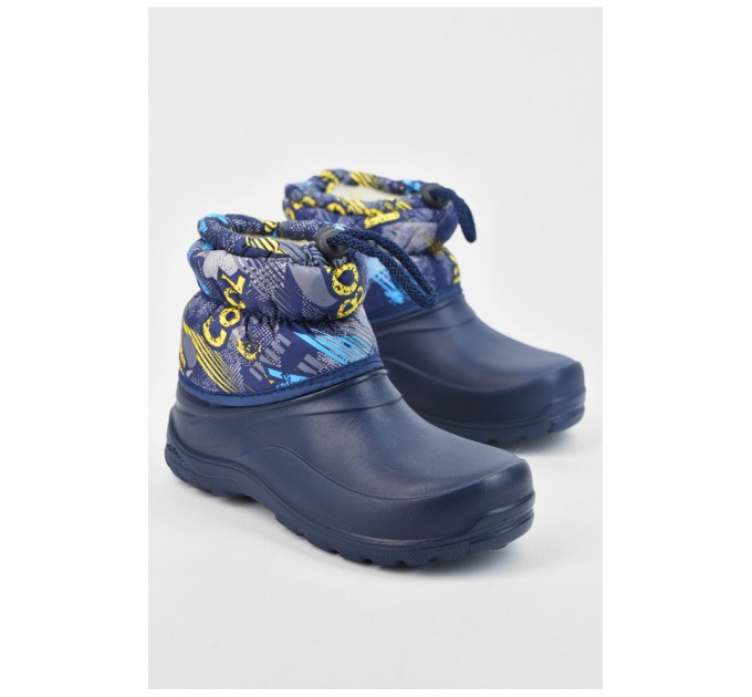 Дутики дитячі на хутрі синього кольору 194756L