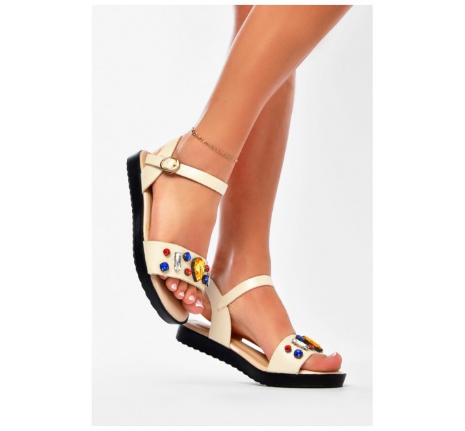 Босоножки женские бежевого цвета 194826L