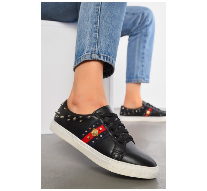 Мокасини жіночі чорного кольору 194833L