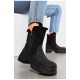 Черевики жіночі зимові чорного кольору на хутрі 195060L
