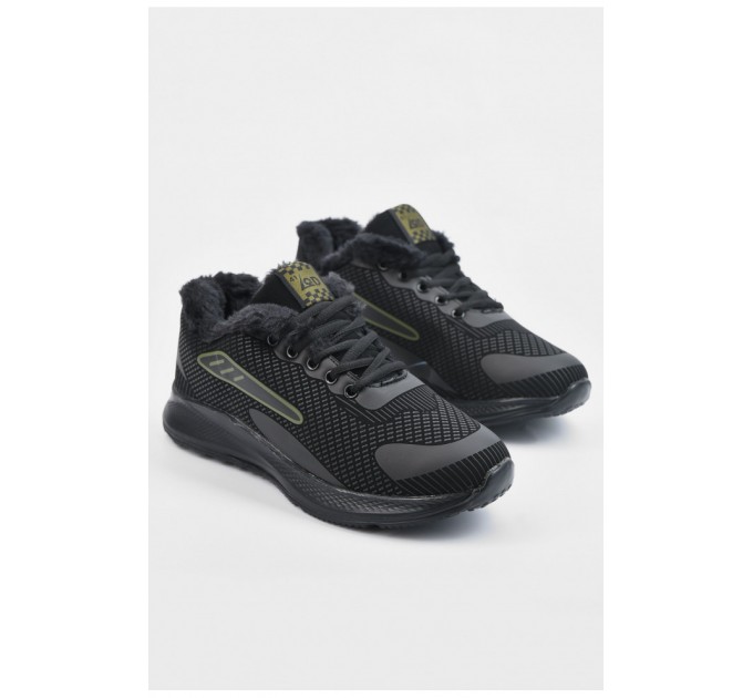 Кроссовки мужские зимние черного цвета 195129L