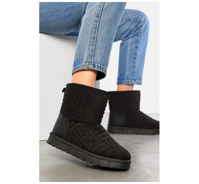 Уггі жіночі на хутрі чорного кольору 195416L