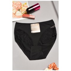 Труси жіночі напівбатальні чорного кольору 195571L