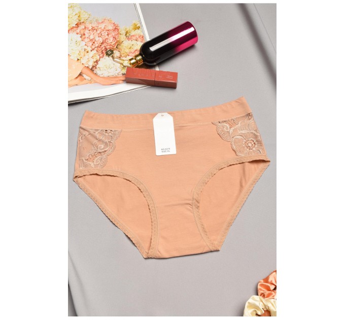 Труси жіночі напівбатальні темно-бежевого кольору 195598L
