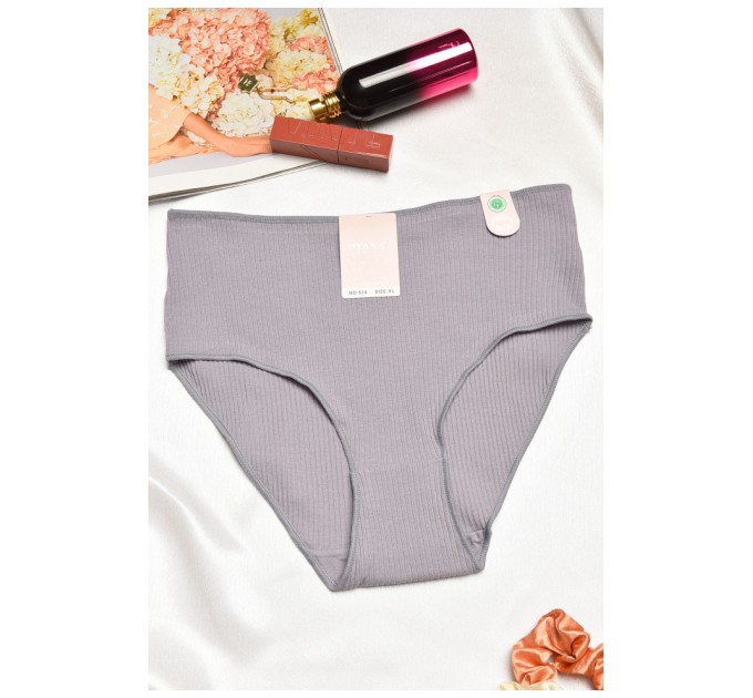 Трусы женские полубатальные сиреневого цвета 195616L.
