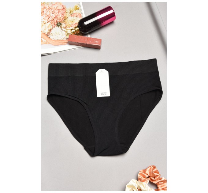 Труси жіночі напівбатальні чорного кольору 195630L