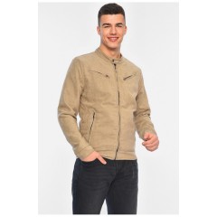Бомбер чоловічий замшевий бежевого кольору 195655L