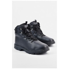 Ботинки мужские зимние на меху черного цвета 195723L