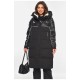 Куртка-дублянка жіноча подовжена єврозима чорного кольору 195796L
