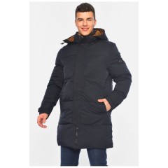 Мужская куртка удлиненная еврозима темно-синего цвета 196065L