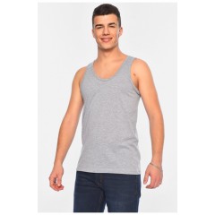 Майка чоловіча однотонна сірого кольору 196133L