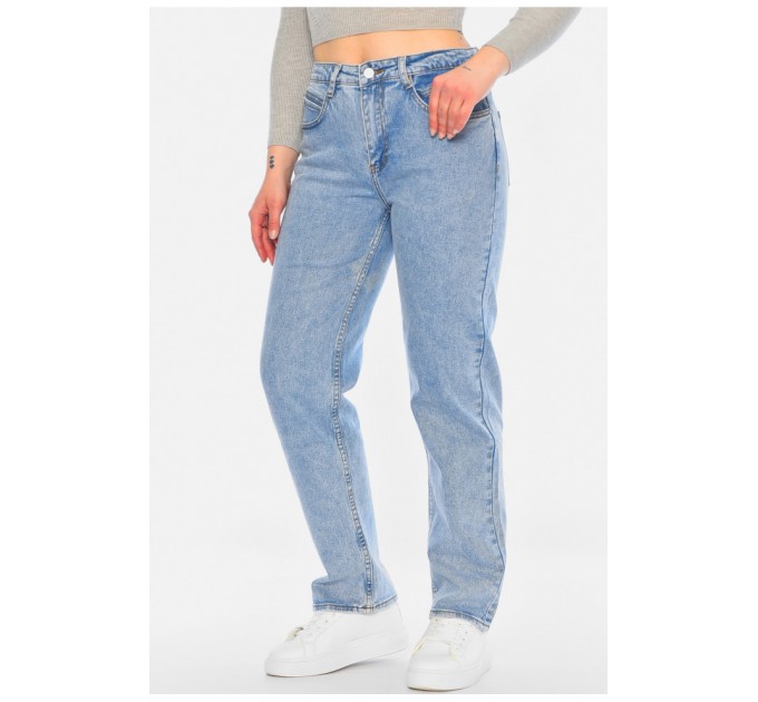 Джинсы женские мом голубого цвета 196205L