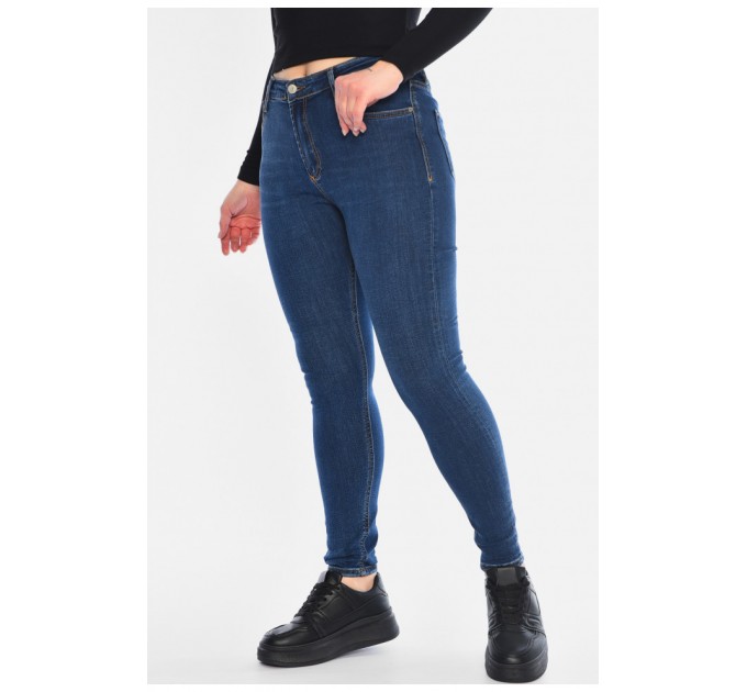 Джинси жіночі скінні темно-синього кольору 196253L