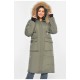Куртка жіноча подовжена зима темно-зеленого кольору 196300L Куртка жіноча подовжена зима темно-зеленого кольору 196300L