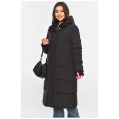 Женская куртка удлиненная зима черного цвета 196304L