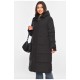 Женская куртка удлиненная зима черного цвета 196304L