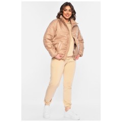 Спортивний костюм жіночий трійка бежевого кольору 196823L