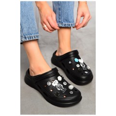 Крокси жіночі чорного кольору 196874L