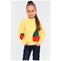 Светр дитячий для дівчинки жовтого кольору 197167L