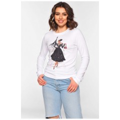 Світшот жіночий білого кольору з принтом 197311L